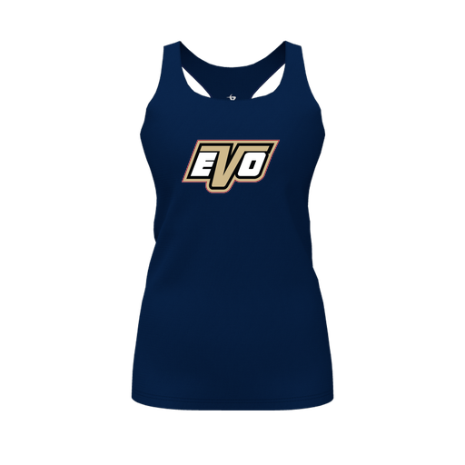 [CUS-DFW-RCBK-PER-NVY-FYS-LOGO1] Racerback Tank Top (Female Youth S, Navy, Logo 1)