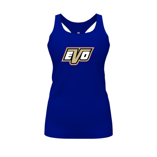 [CUS-DFW-RCBK-PER-RYL-FYS-LOGO1] Racerback Tank Top (Female Youth S, Royal, Logo 1)