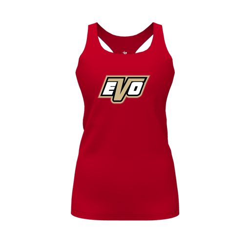 [CUS-DFW-RCBK-PER-RED-FYS-LOGO1] Racerback Tank Top (Female Youth S, Red, Logo 1)