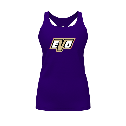 [FT0TRBPP-FYS-LOGO1] Decker Racerback Tank Top (Female Youth S, Purple, Logo 1)