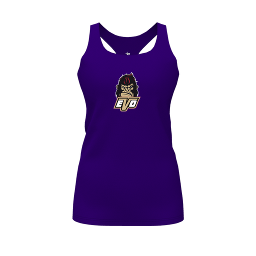 [CUS-DFW-RCBK-PER-PUR-FYS-LOGO2] Racerback Tank Top (Female Youth S, Purple, Logo 2)