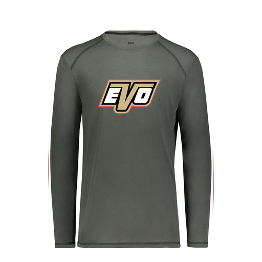 [6845.98D.S-LOGO1] Men's SoftTouch Long Sleeve (Adult S, Gray, Logo 1)