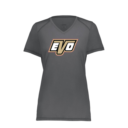 [6844.98D.XS-LOGO1] Women's SoftTouch Short Sleeve (Female Adult XS, Gray, Logo 1)