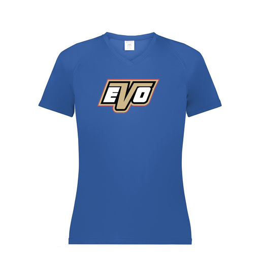 [2792.060.XS-LOGO1] Women's Dri Fit V-Neck T-Shirt (Female Adult XS, Royal, Logo 1)