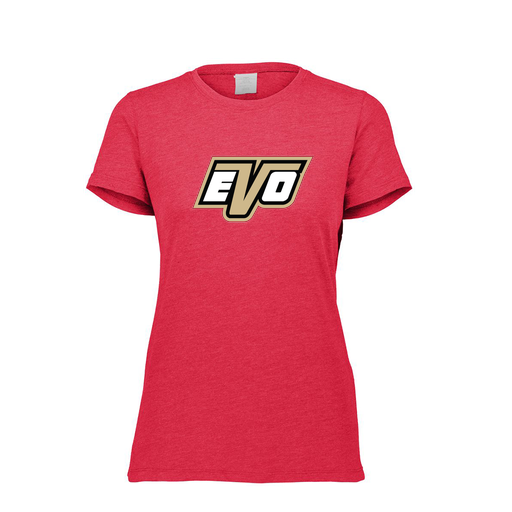 [3067.V96.XS-LOGO1] Women's TriBlend T-Shirt (Female Adult XS, Red, Logo 1)