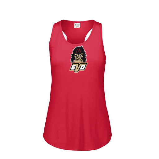 [3078.V96.S-LOGO2] Ladies Tri Blend Tank Top (Female Adult S, Red, Logo 2)
