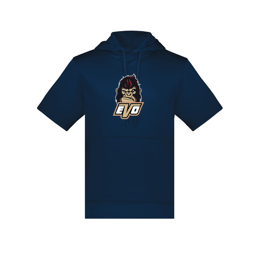 [6871.065.S-LOGO2] Men's Dri Fit Short Sleeve Hoodie (Adult S, Navy, Logo 2)