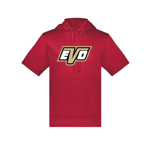 [6871.083.S-LOGO1] Men's Dri Fit Short Sleeve Hoodie (Adult S, Red, Logo 1)