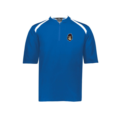 [229581-AS-RYL-LOGO3] Men's Dugout Short Sleeve Pullover (Adult S, Royal, Logo 3)