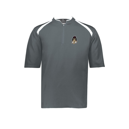 [229581-AS-GRY-LOGO2] Men's Dugout Short Sleeve Pullover (Adult S, Gray, Logo 2)