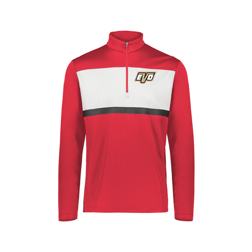 [222691.T20.S-LOGO1] Youth Bold 1/4 Zip Pullover (Youth S, Red, Logo 1)
