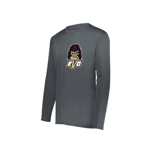 [222822.059.XS-LOGO2] Men's LS Smooth Sport Shirt (Adult XS, Gray, Logo 2)