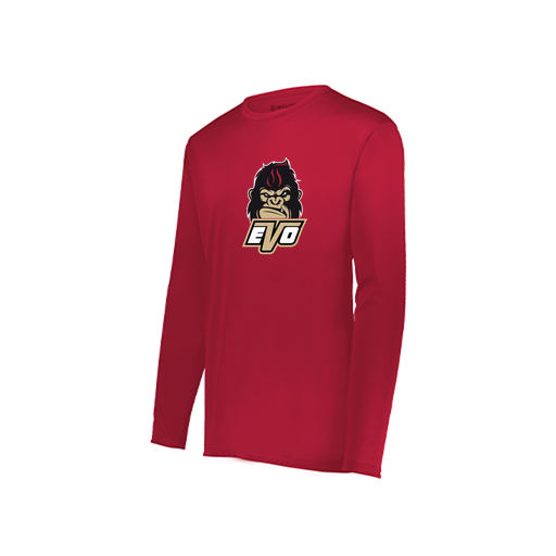 [222822.083.XS-LOGO2] Men's LS Smooth Sport Shirt (Adult XS, Red, Logo 2)