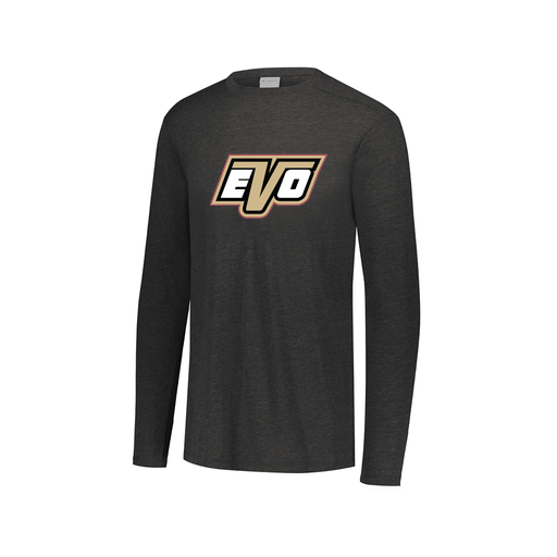 [FTLCUBBK-AXS-LOGO1] Decker Men's Tri-Blend T-Shirt - Long Sleeve (Adult XS, Black, Logo 1)