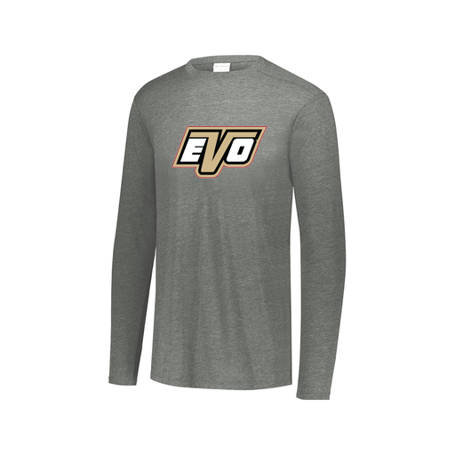 [FTLCUBGY-AXS-LOGO1] Decker Men's Tri-Blend T-Shirt - Long Sleeve (Adult XS, Gray, Logo 1)