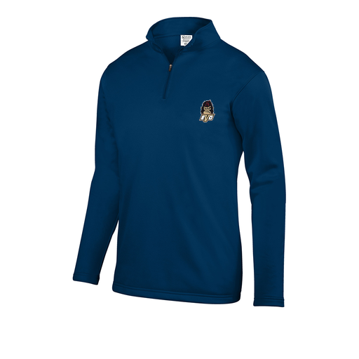 [FOLQFFNV-AS-LOGO2] Decker Men's FlexFleece 1/4 Zip (Adult S, Navy, Logo 2)