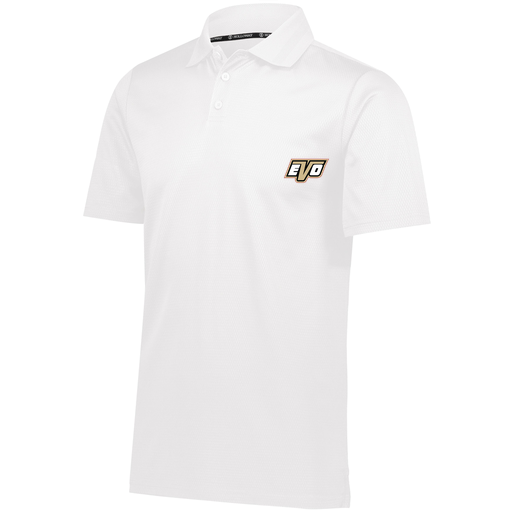 [222568.005.S-LOGO1] Men's Prism Polo (Adult S, White, Logo 1)