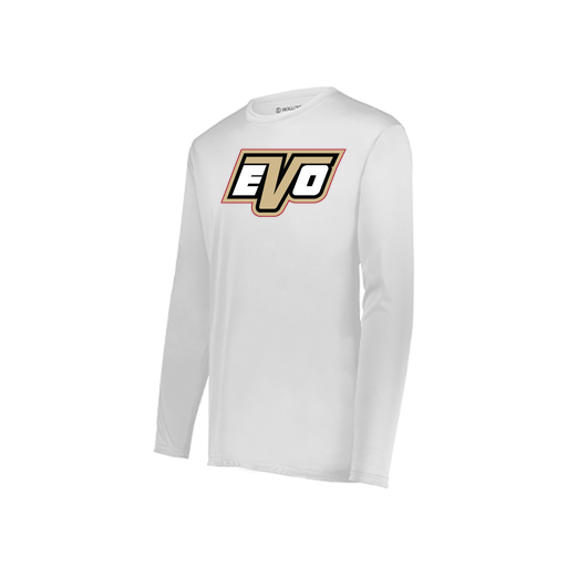 [222823.005.S-LOGO1] Youth LS Smooth Sport Shirt (Youth S, White, Logo 1)