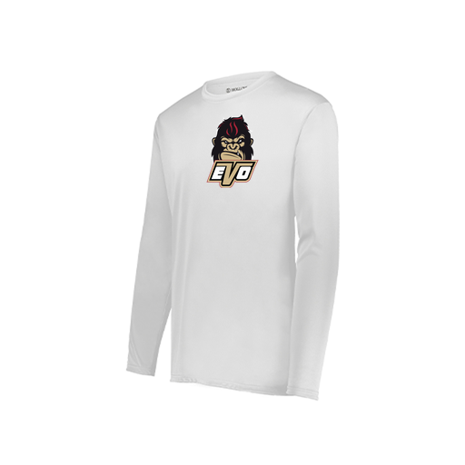 [222823.005.S-LOGO2] Youth LS Smooth Sport Shirt (Youth S, White, Logo 2)