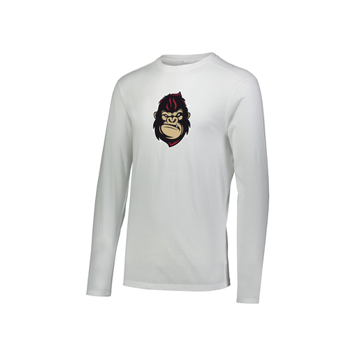 [FTLCUBWH-YS-LOGO3] Decker Youth Tri-Blend T-Shirt - Long Sleeve (Youth S, White, Logo 3)