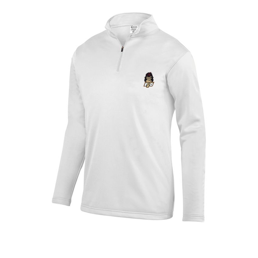 [FOLQFFWH-YS-LOGO2] Decker Youth FlexFleece 1/4 Zip (Youth S, White, Logo 2)