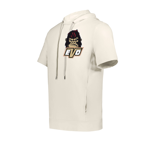 [222605-WHT-YS-LOGO2] YOUTH VENTURA SOFT KNIT SHORT SLEEVE HOODIE (Youth S, White, Logo 2)