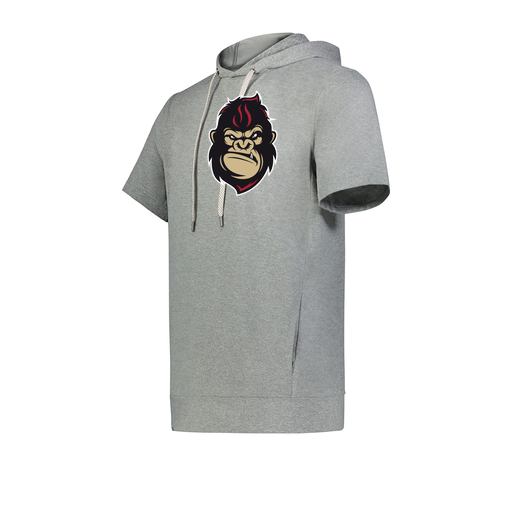 [222605-SIL-YS-LOGO3] YOUTH VENTURA SOFT KNIT SHORT SLEEVE HOODIE (Youth S, Silver, Logo 3)