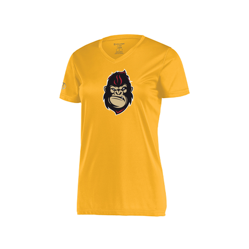 [222820.023.S-LOGO3] Ladies Movement Dri Fit Shirt (Female Adult S, Athletic Gold, Logo 3)