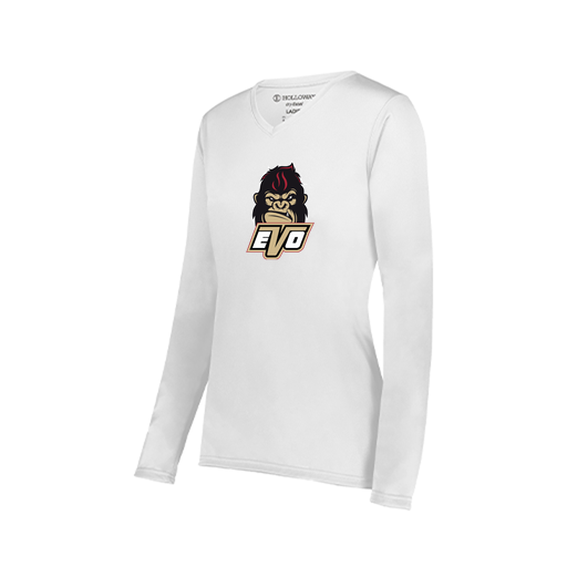 [222824.005.S-LOGO2] Ladies LS Movement Dri Fit Shirt (Female Adult S, White, Logo 2)