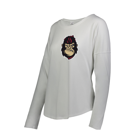 [3077.005.S-LOGO3] Ladies LS Ultra-blend T-Shirt (Female Adult S, White, Logo 3)