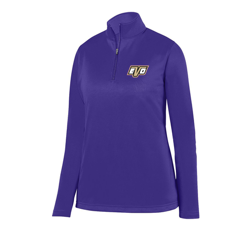 [5509.050.XS-LOGO1] Ladies Wicking Fleece Pullover (Female Adult XS, Purple, Logo 1)