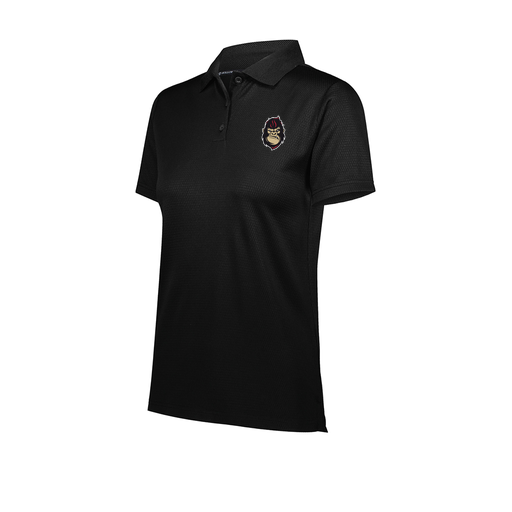 [222768.080.XS-LOGO3] Ladies Prism Polo (Female Adult XS, Black, Logo 3)