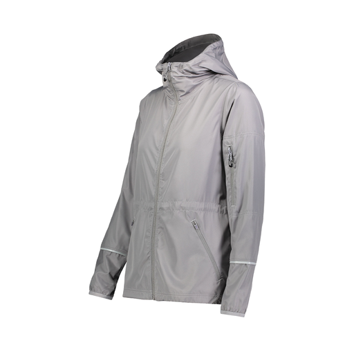 [229782.009.XS-LOGO4] Ladies Packable Full Zip Jacket (Female Adult XS, Silver, Logo 4)