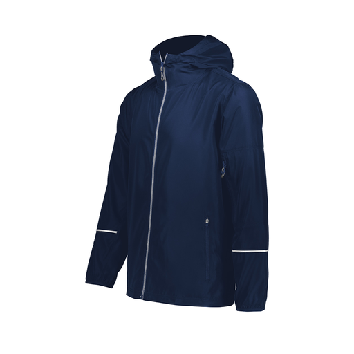 [229582-NVY-AXS-LOGO5] Men's Packable Full Zip Jacket (Adult XS, Navy, Logo 5)