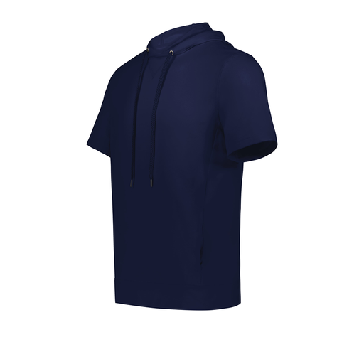 [222605.065.S-LOGO4] YOUTH VENTURA SOFT KNIT SHORT SLEEVE HOODIE (Youth S, Navy, Logo 4)